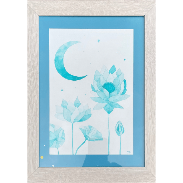 Lotus lunaire turquoise - VENDU