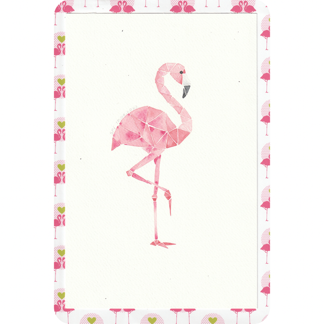 Flamant rose style origami