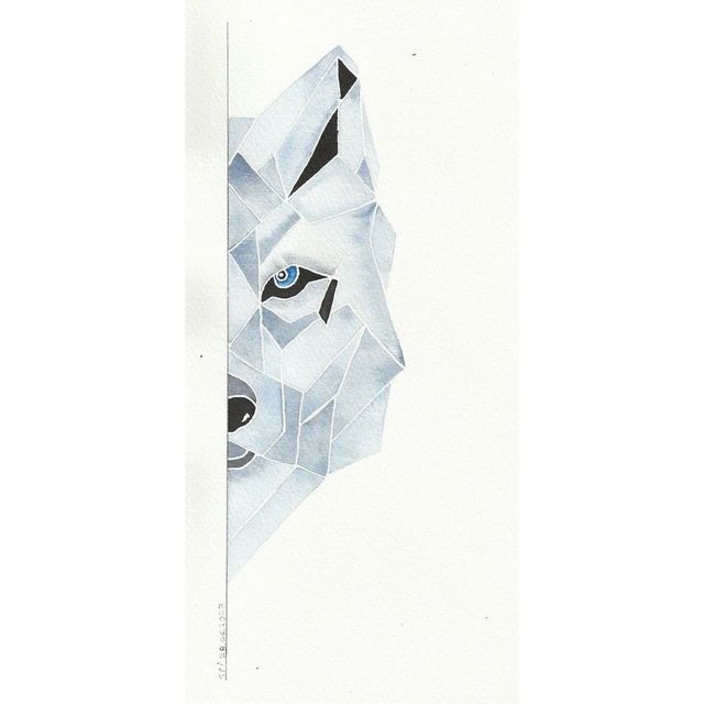 Tête de loup esprit origami