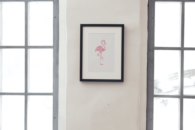 Flamant rose style origami