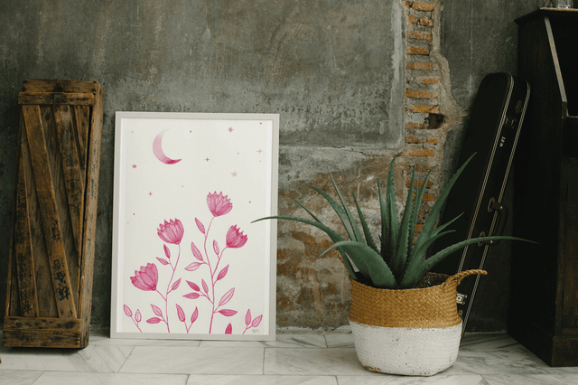 Fleurs de lune rose